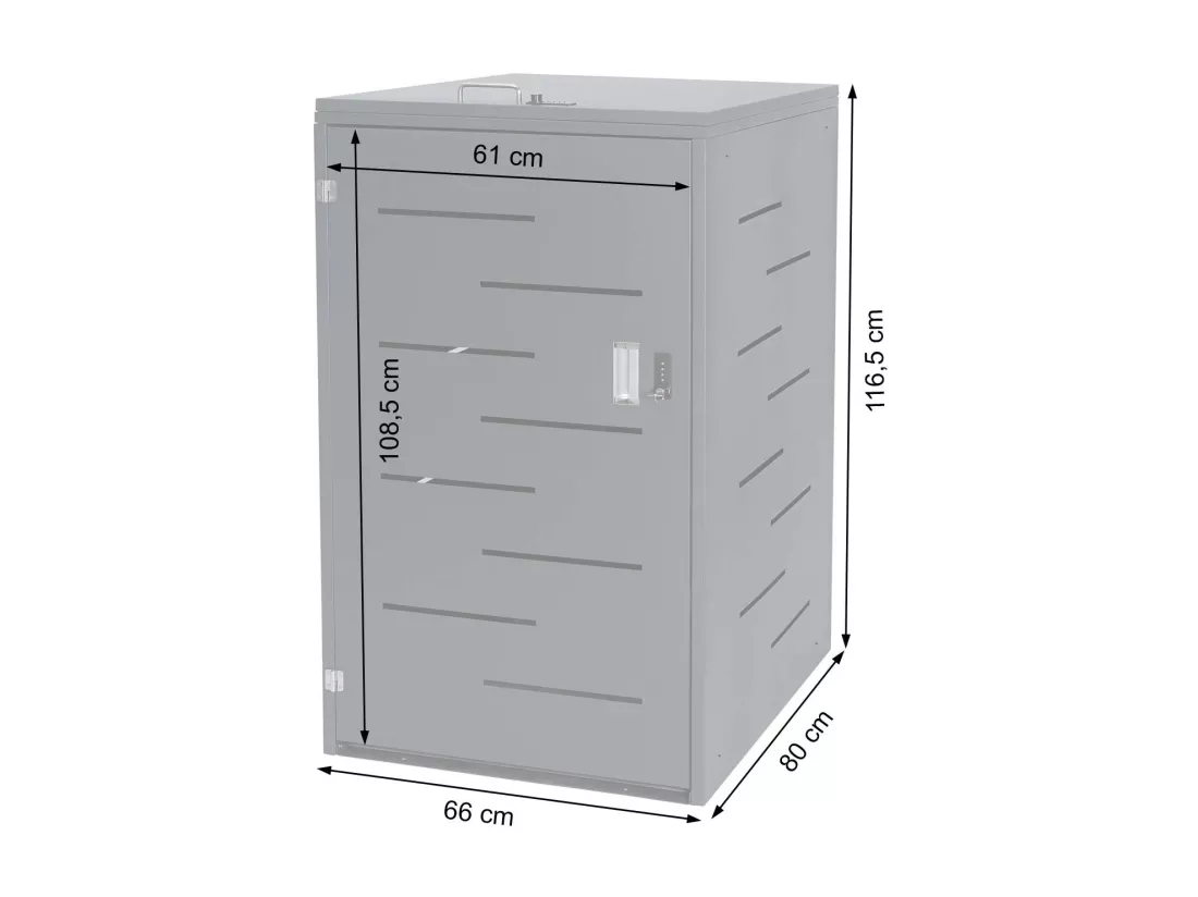 Habillage de poubelle MCW-E83, acier affiné