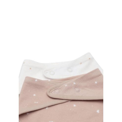 Lot de 2 bavoirs bandana Twinkling - Wild rose - JOLLEIN