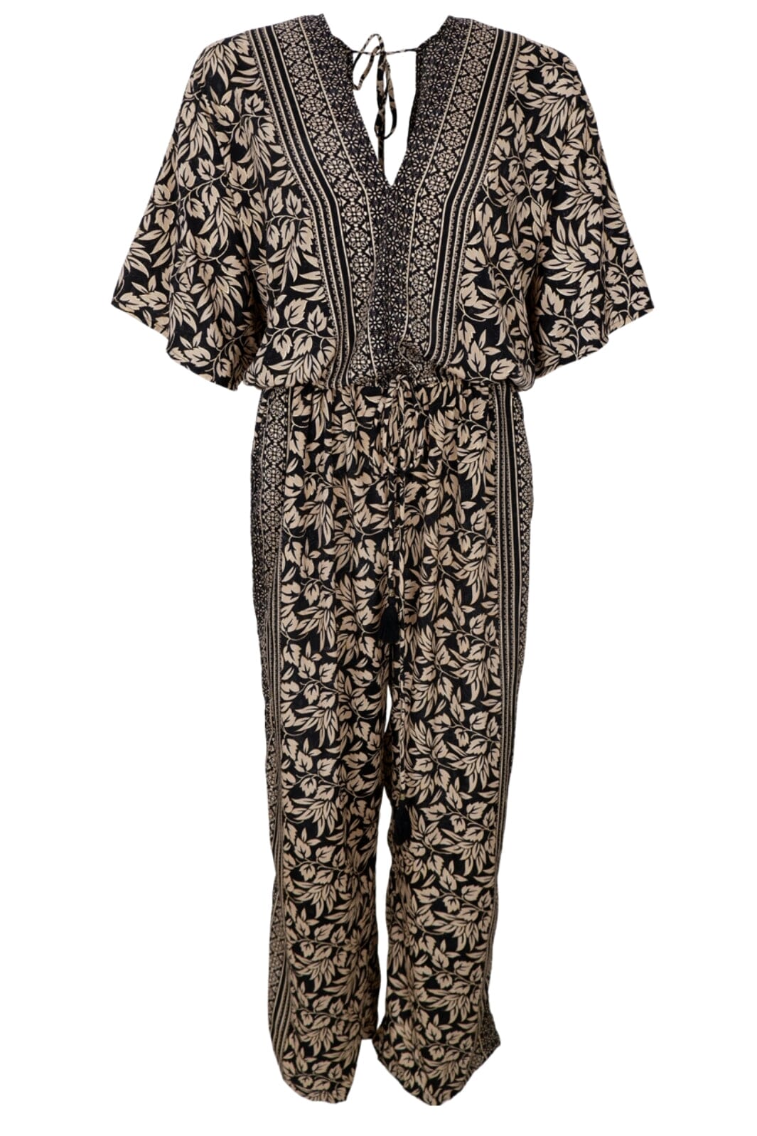 Black Colour Bcluna Double V-Neck Jumpsuit sahara moon