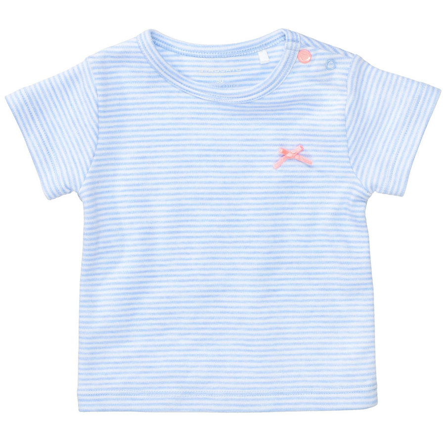 STACCATO T-Shirt light blue melange gestreift