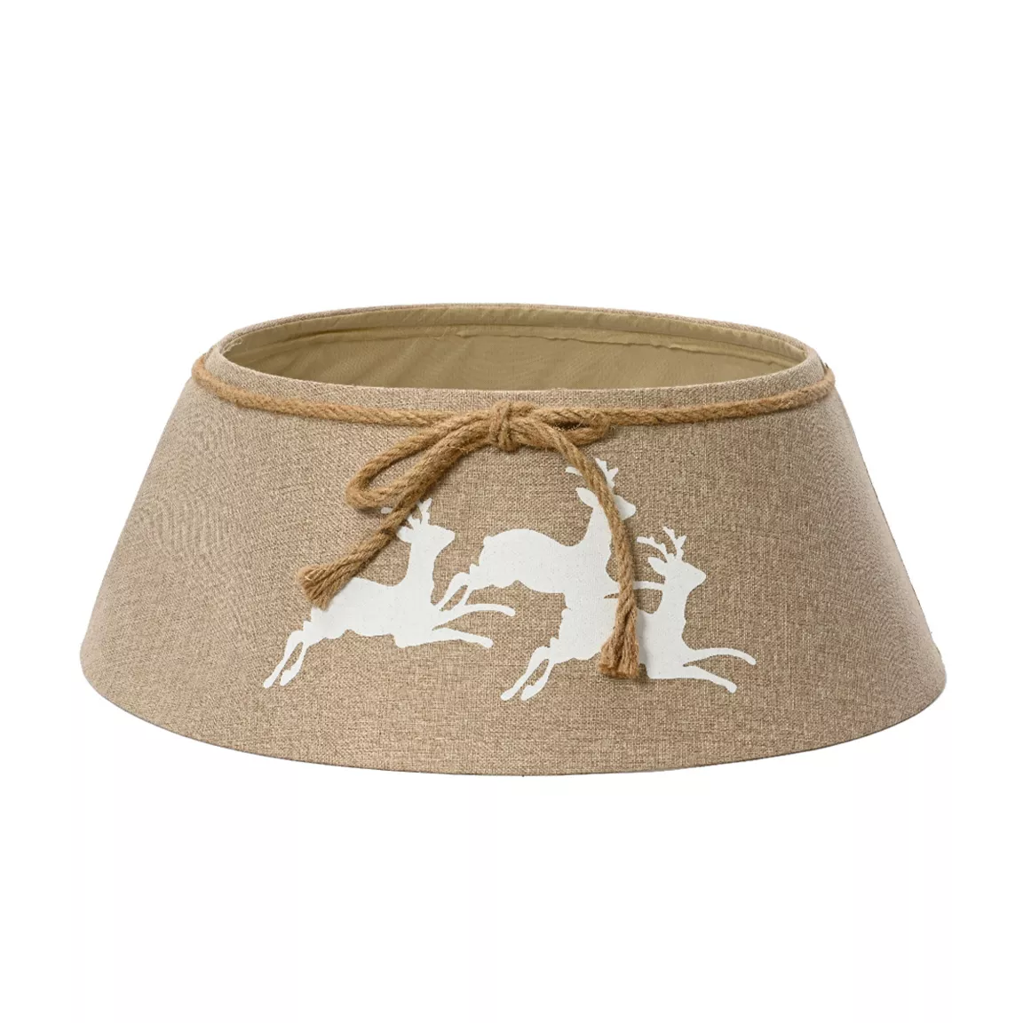 Cache pied de sapin Jute (D56 cm) Rennes de Noël