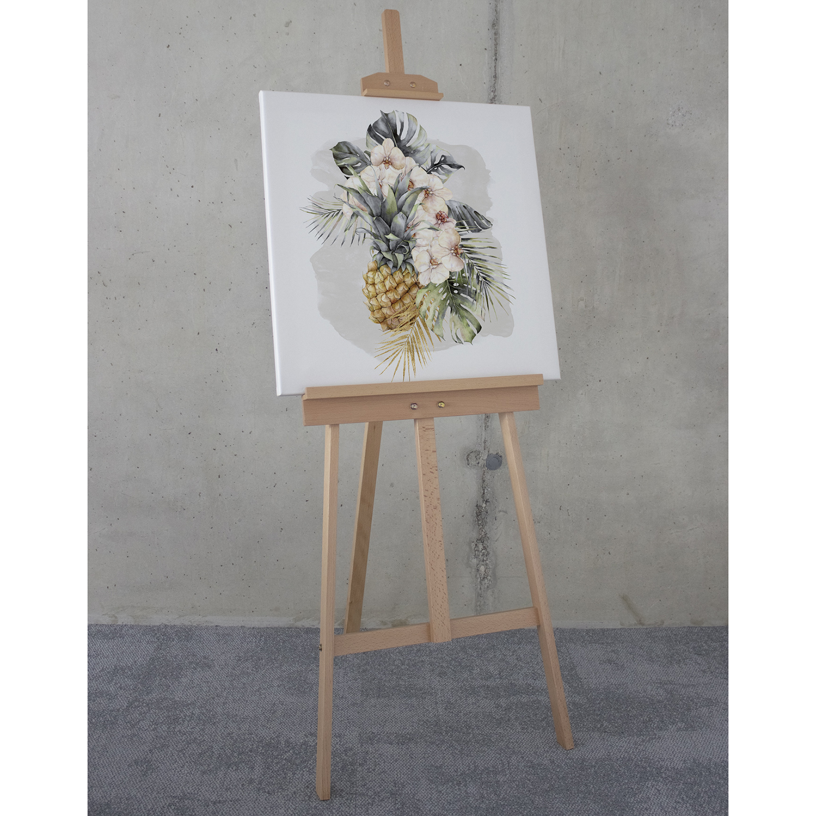 Keilrahmenbild ANANAS MUR - bunt - 60x60 cm