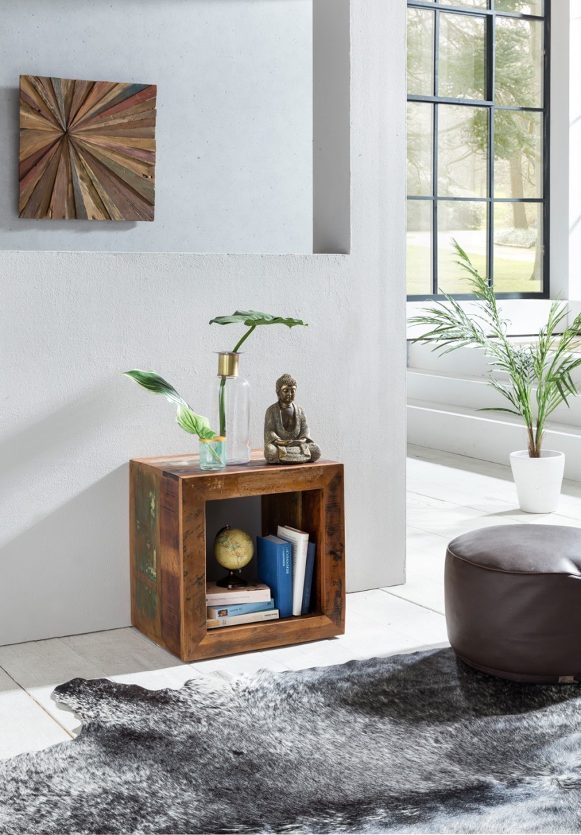 Beistelltisch - klar lackiert - Mango massiv - 45 cm breit