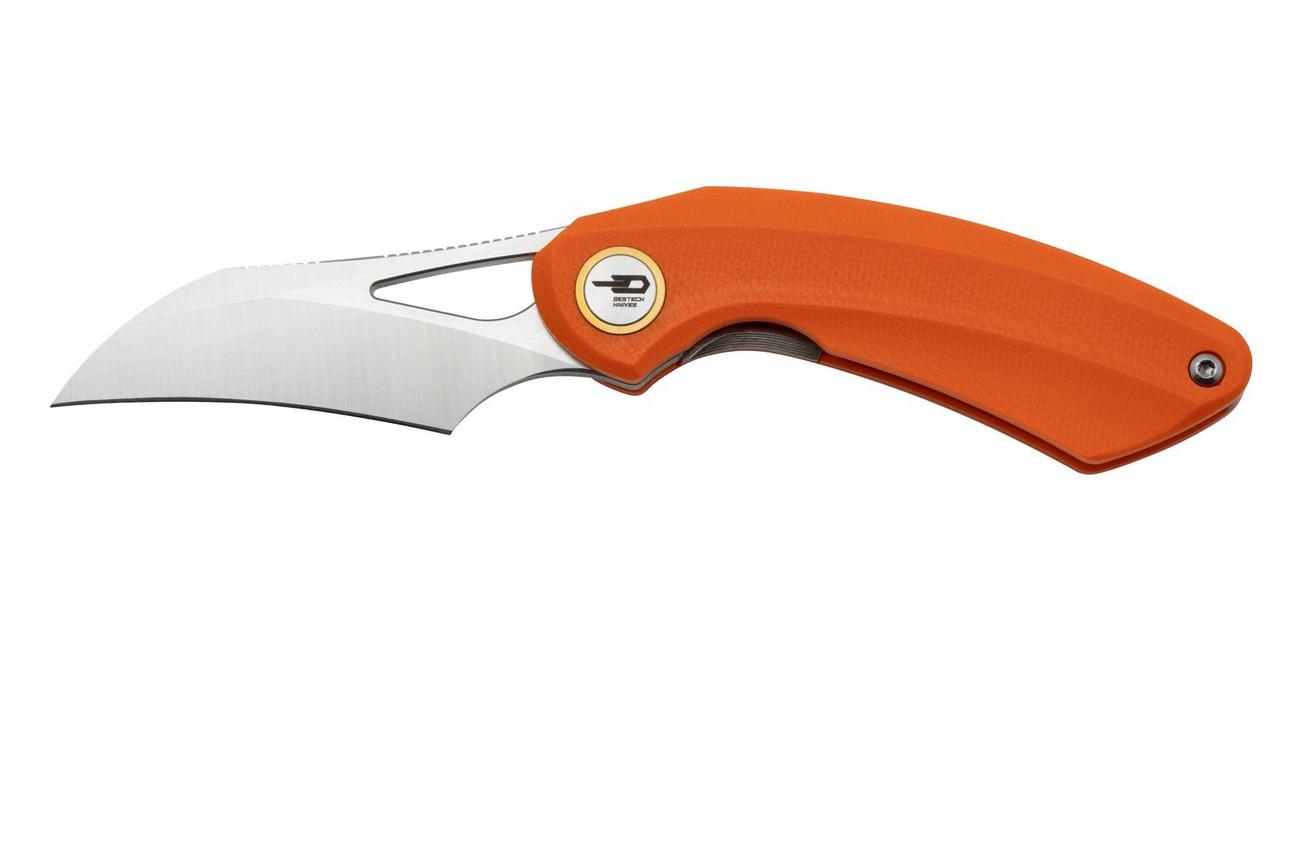 Bestech Bihai Stonewashed Satin, Orange G10 BG53B-1 zakmes, Ostap Hel design