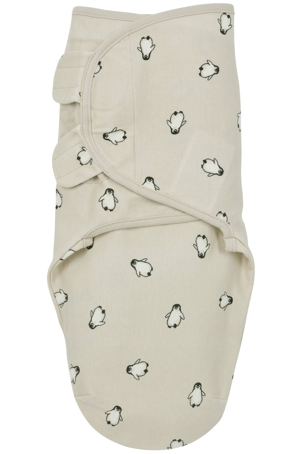 inbakerdoek pinguïn beige/zwart/wit