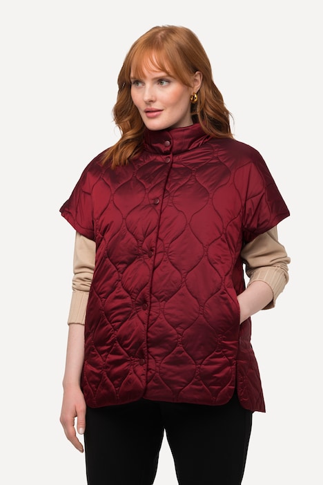Steppweste, Two-Tone, Stehkragen, Zipptaschen, ärmellos