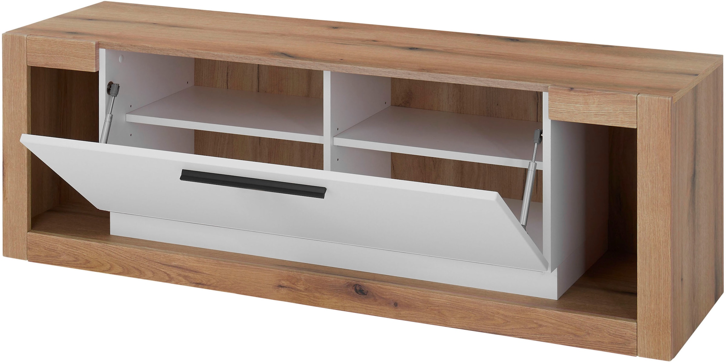 INOSIGN Lowboard »Brixen, moderner TV-Schrank, Kommode in Eiche Evoke Dekor mit Weiss« Metallgriffe, ausreichend Stauraum, vielseitig einsetzbar