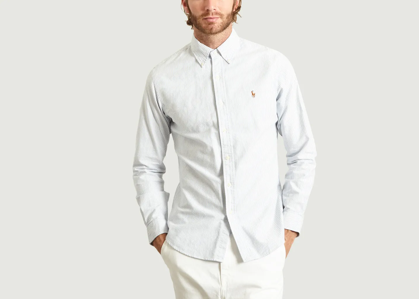 Chemise Oxford Rayée Cintrée Polo Ralph Lauren