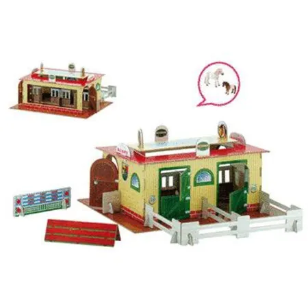 Bullyland 80797 Spielset Reiterhof mit Camargue und Shetlandpony Stute