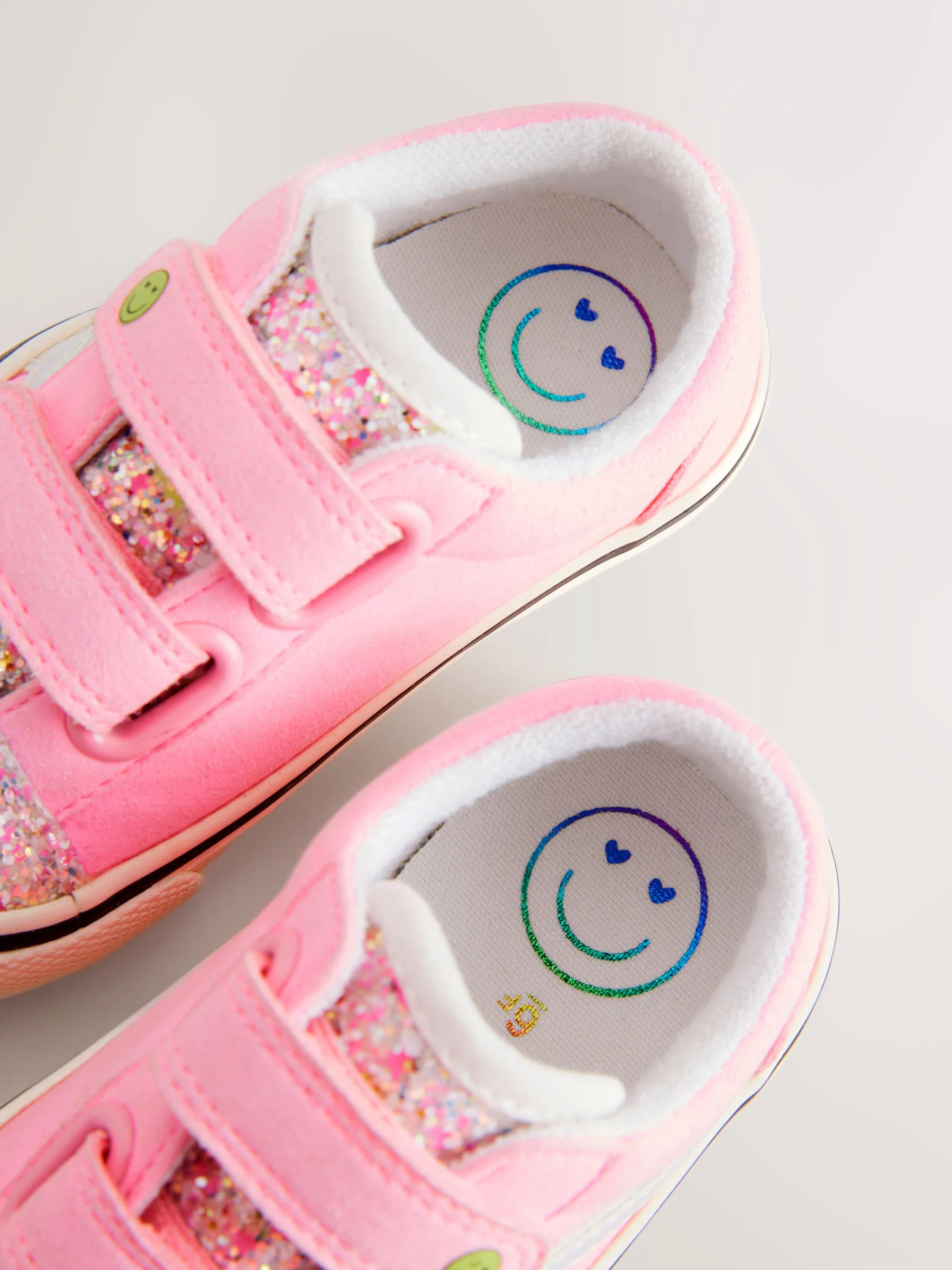 Roze - Sneakers met klittenbandsluiting