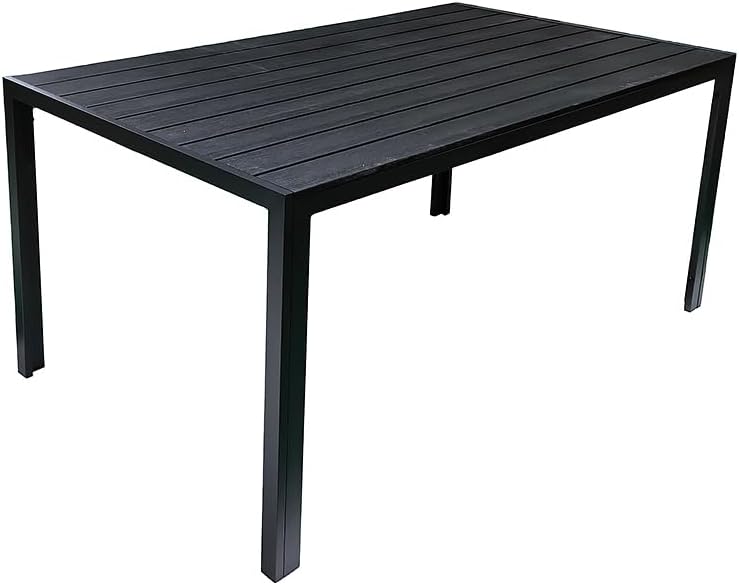 Riess Ambiente Moderner Gartentisch DESIGNO - 150cm - anthrazit schwarz - Aluminium wetterfest Outdoor Esstisch