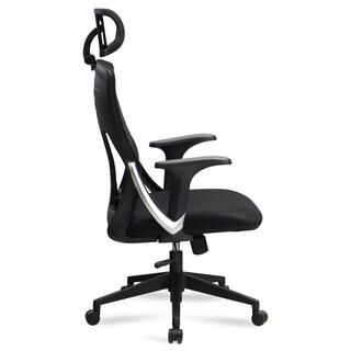 Bürostuhl 65x123x65 cm Stoff schwarz