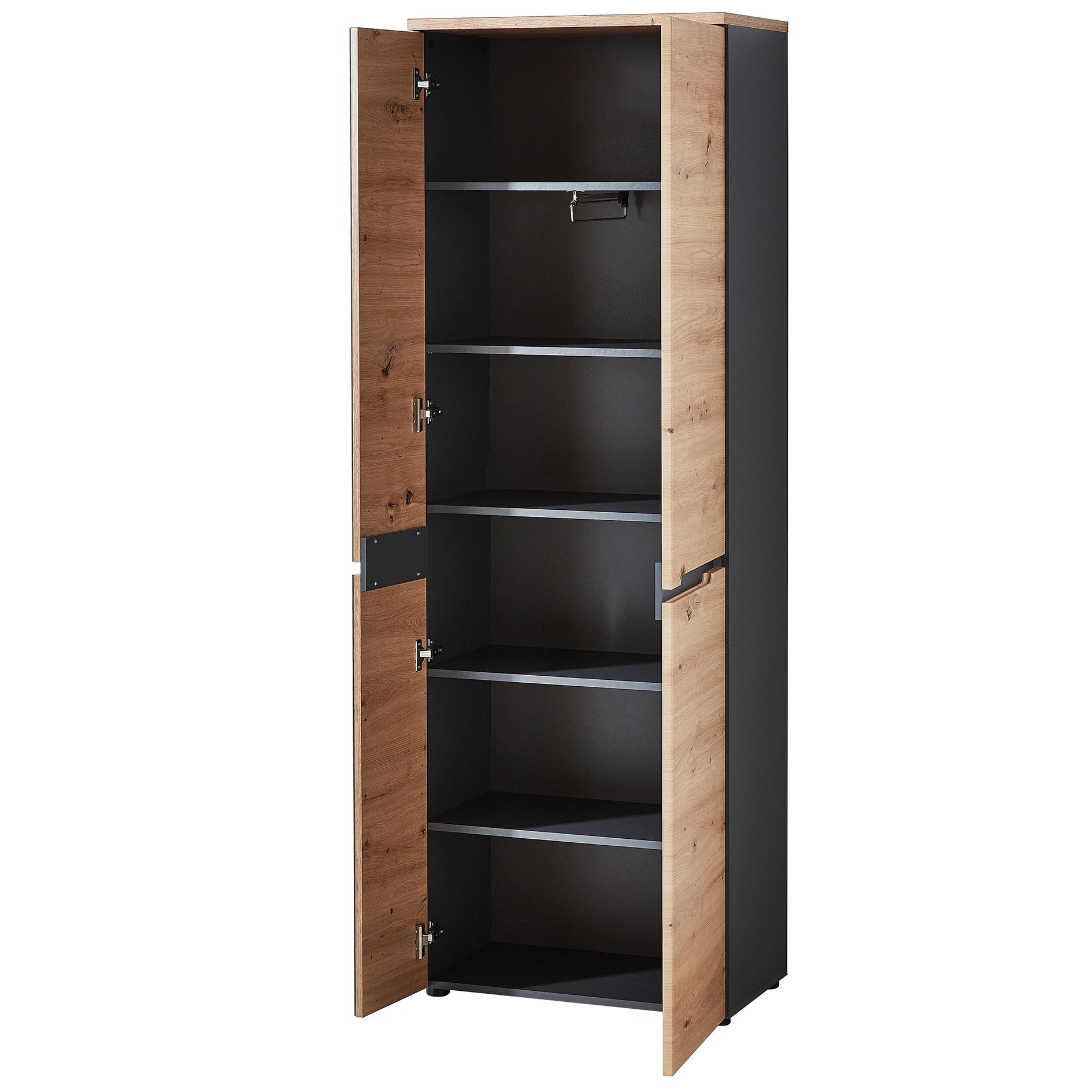 Garderobenschrank - Artisan Eiche - graphit - 65 cm