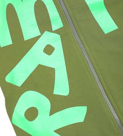Marni Cardigan - Khaki/Neon Grøn