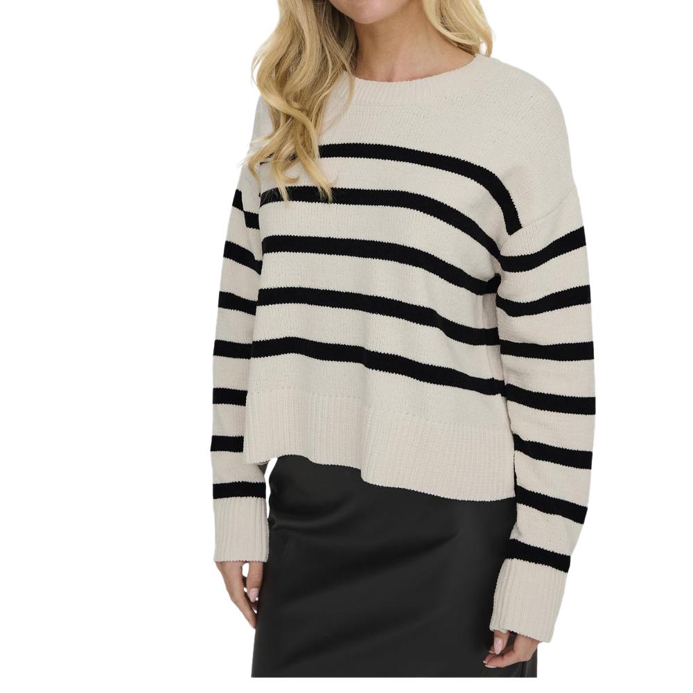 Only Pull Ecru Rayures Femme Only Lelly