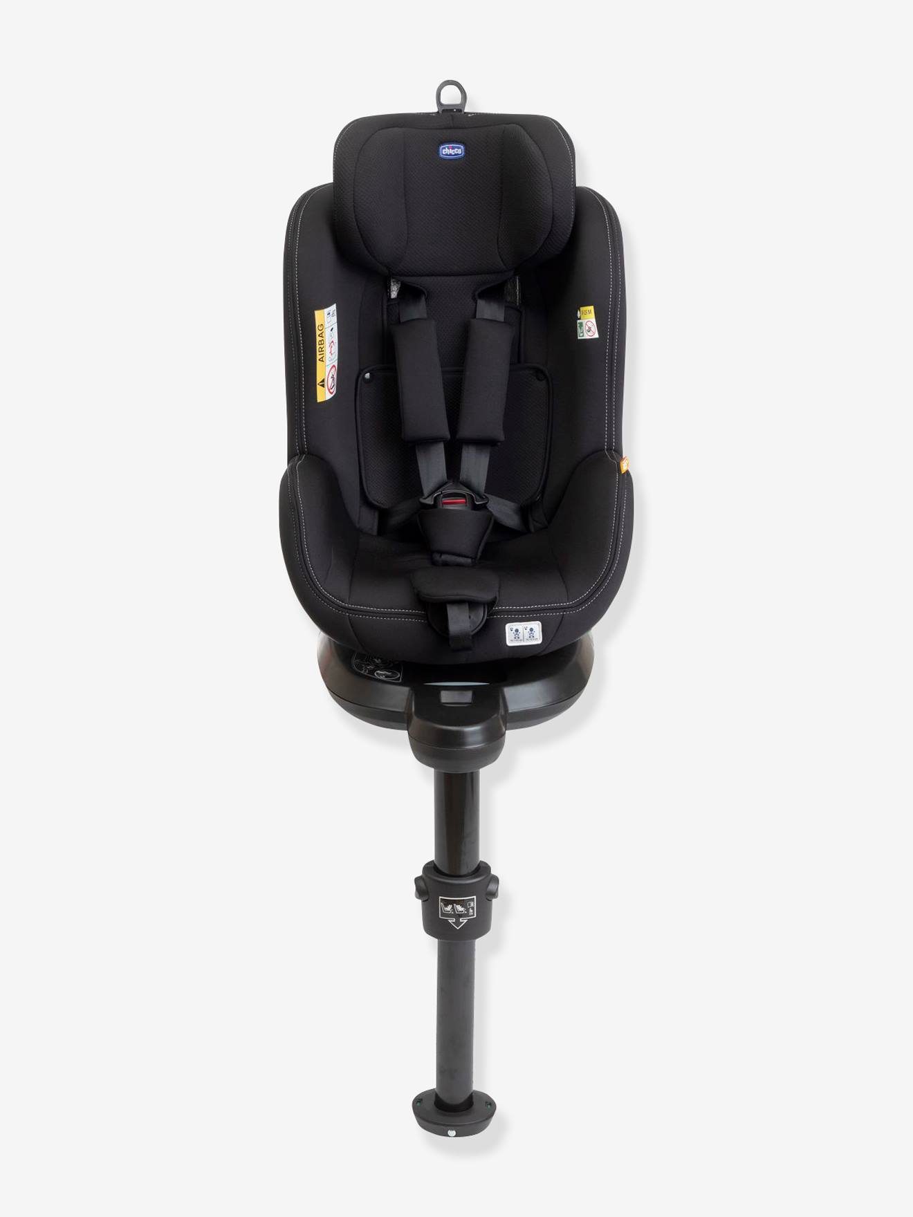 Cadeira auto giratória CHICCO Seat2Fit i-Size, 45 a 105 cm, equivalente ao grupo 0+/1, cinza