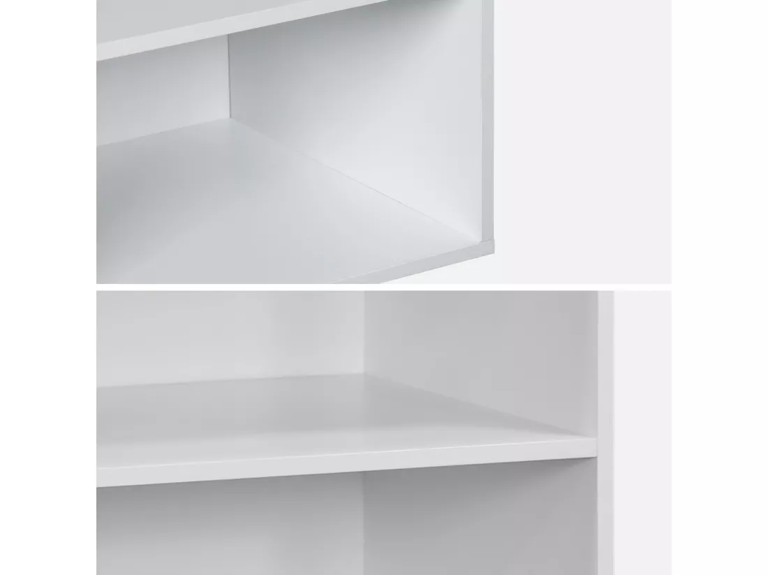 Module dressing avec 5 étagères. blanc. panneaux stratifiés