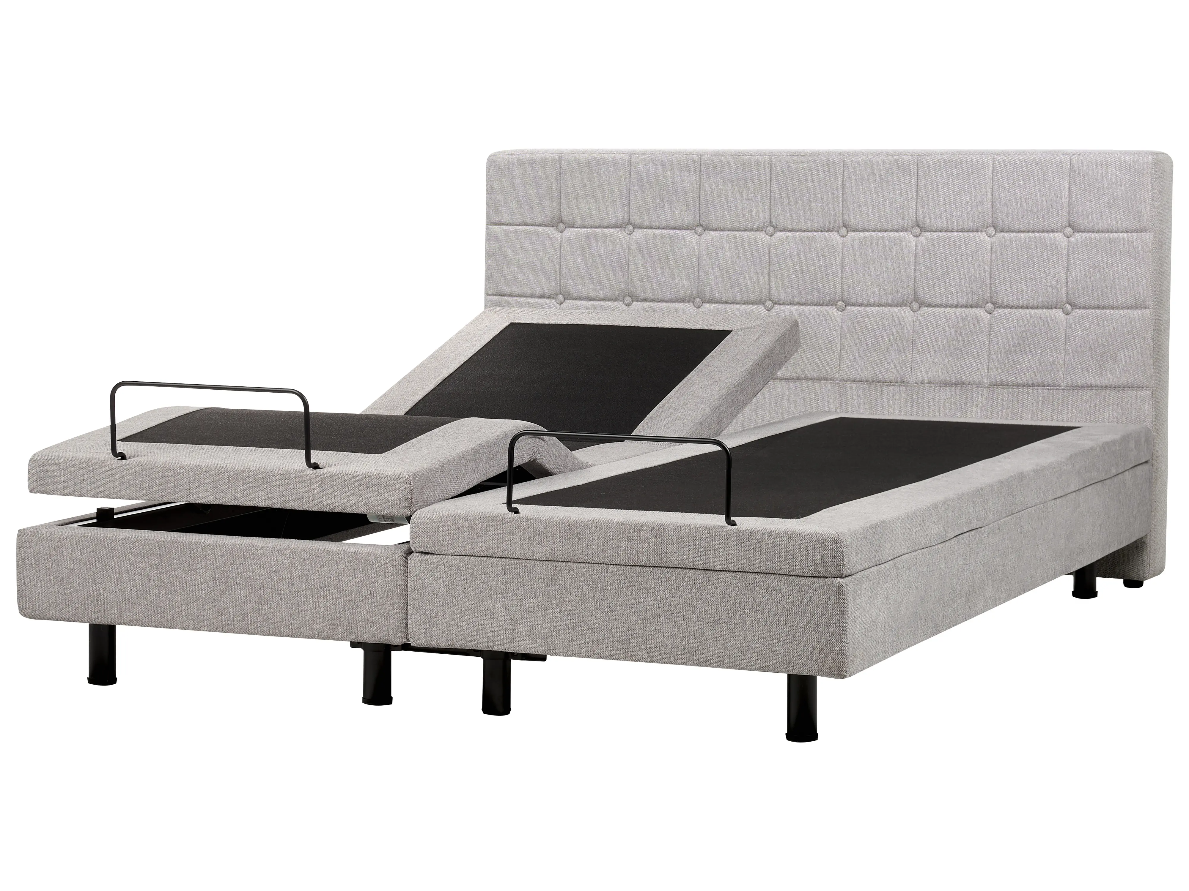 Verstelbaar bed Stof DUKE 180 x 200 cm Lichtgrijs