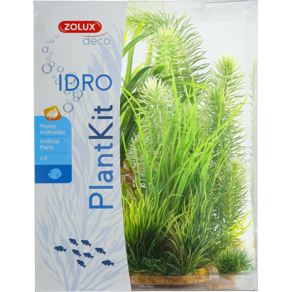 Déco plantkit idro n°3 plantes artificielles 6 pieces h 28 cm décoration d'