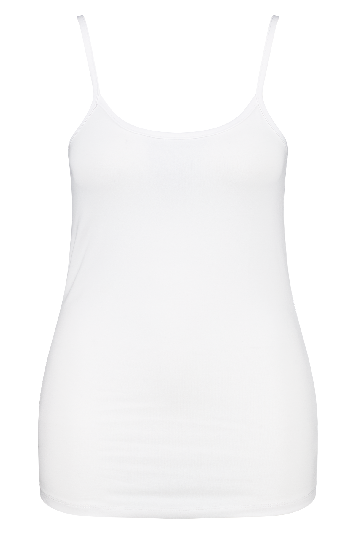 Spaghetti top met stretch Wit
