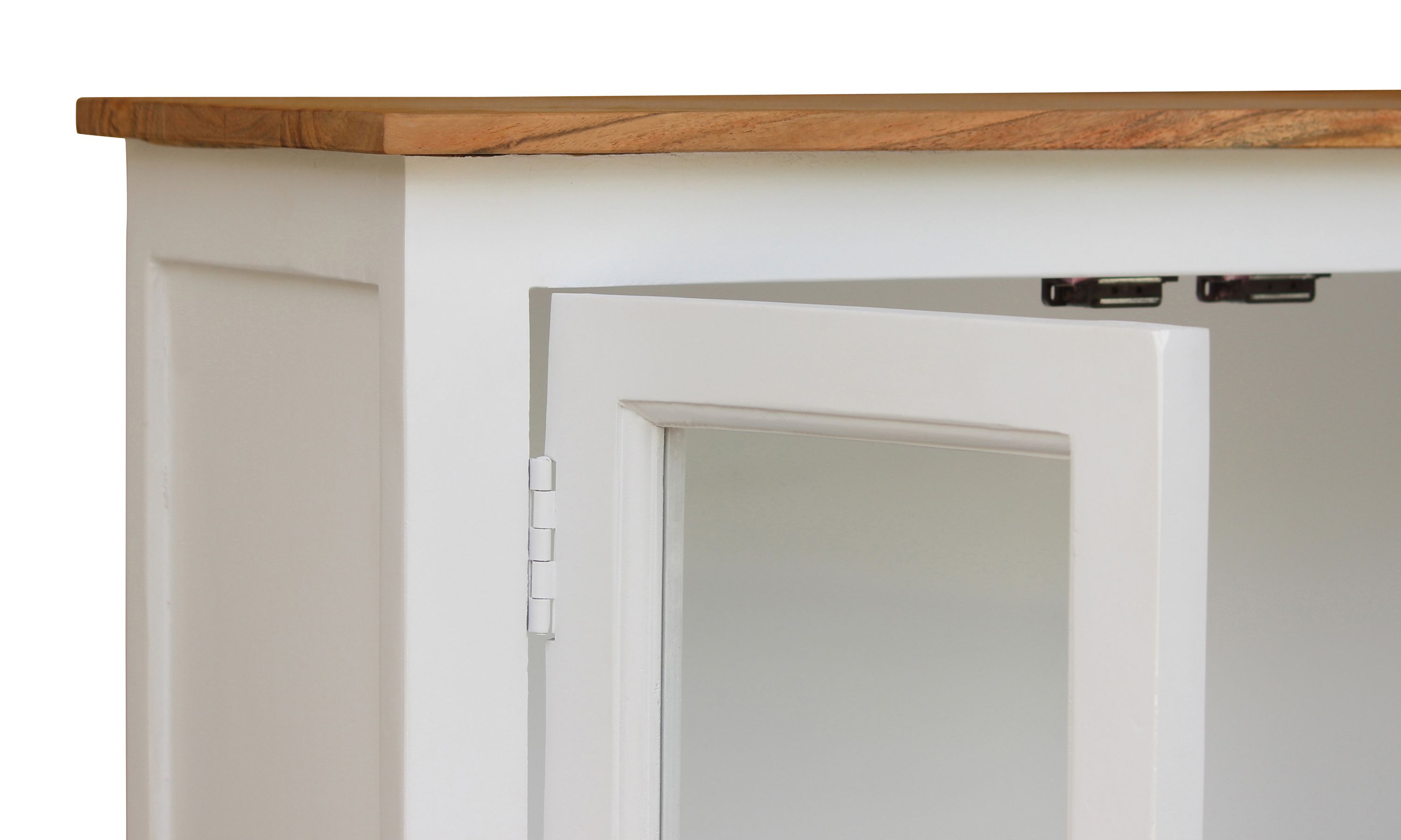 Schrank Vitrine Holz KATHRINE 75 x 150 cm