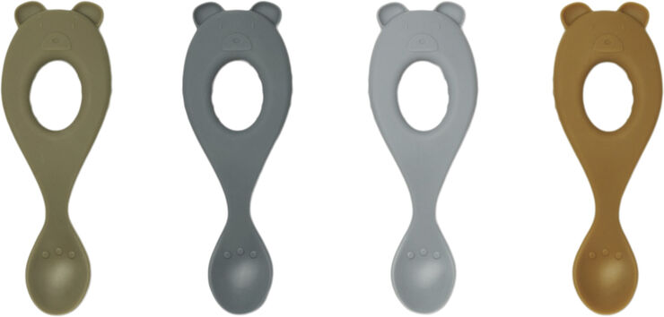 Liewood Liva silicone spoon 4-pack Blue multi mix