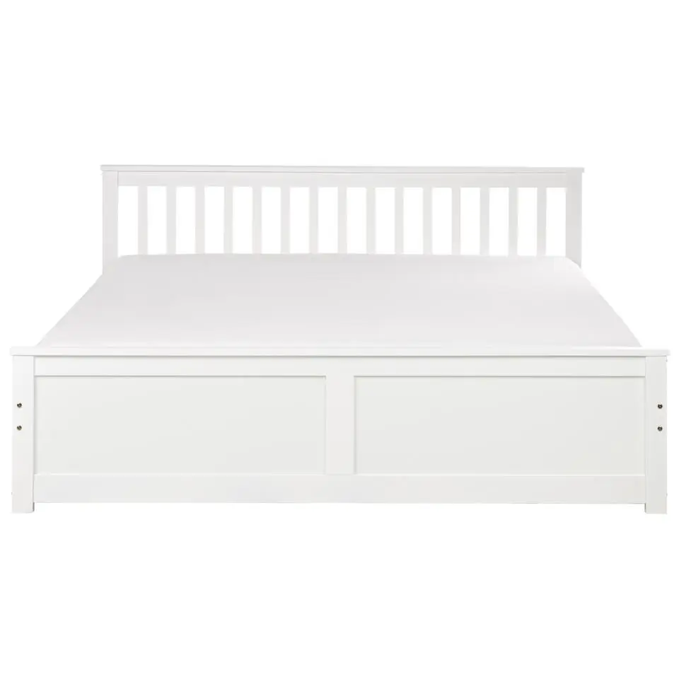 OLENDON - Tweepersoonsbed - Wit - 180 x 200 cm - Dennenhout