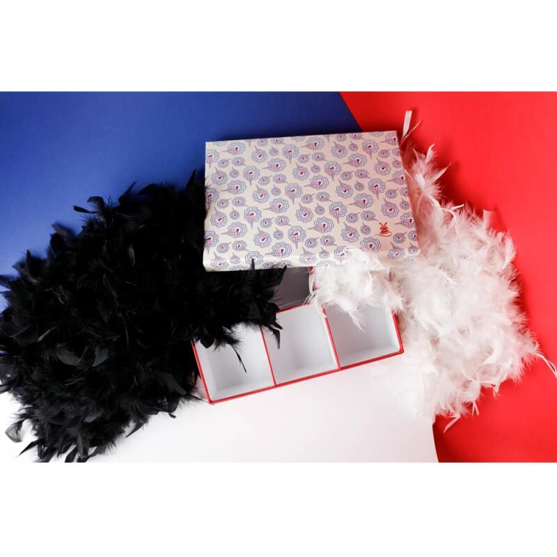 Moulin Rouge, Boîte rectangulaire à compartiments amovibles 29x21x8,5 cm