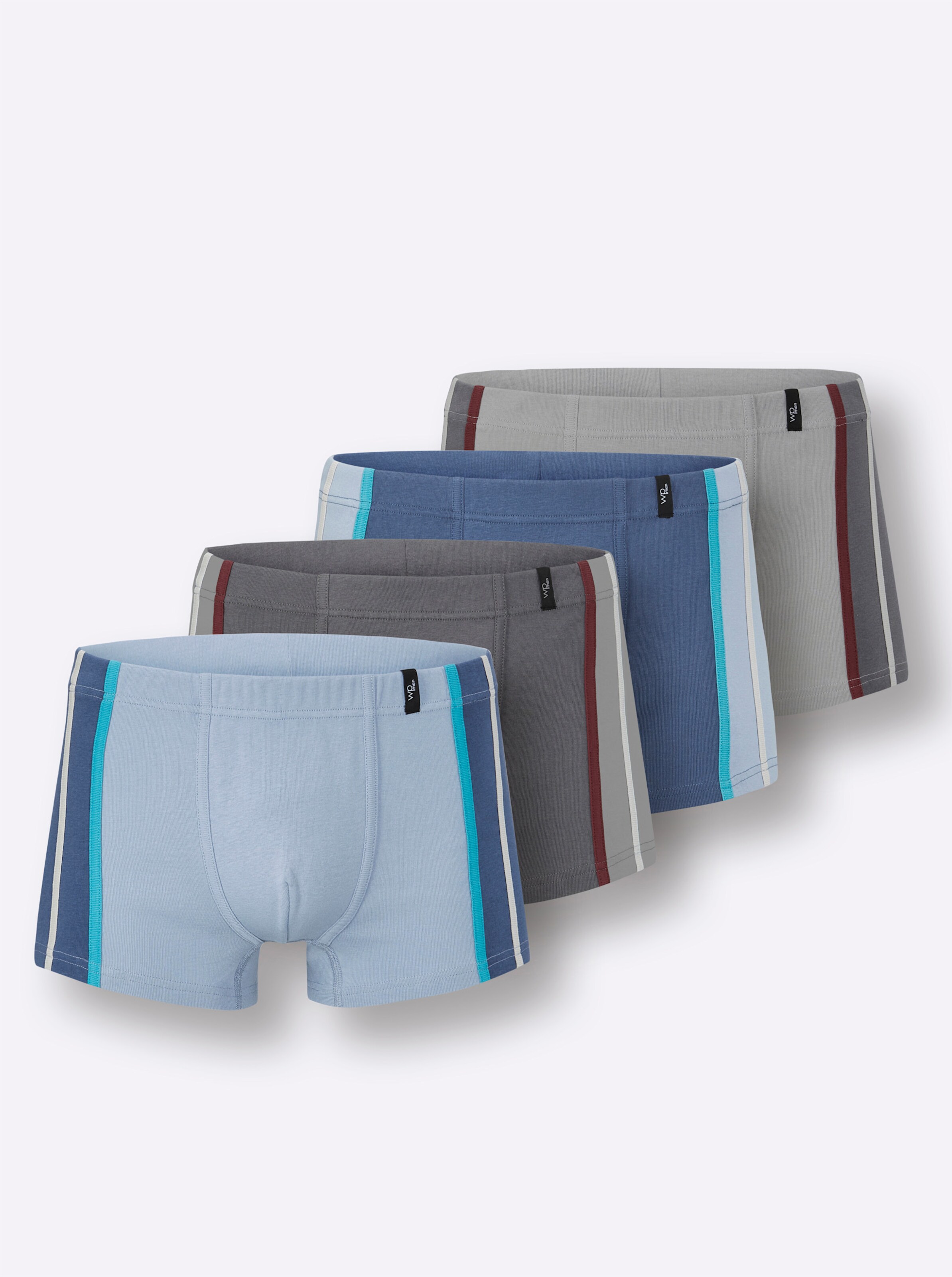 wäschepur men Hose kurz in jeansblau + anthrazit + bleu + steingrau