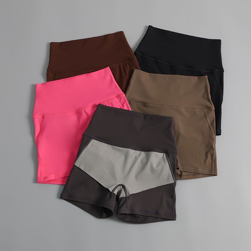 Claduodoe - Hoge taille effen yogashorts
