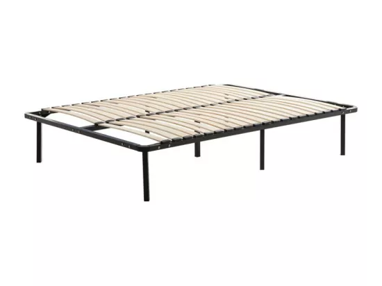 Sommier à Lattes en kit 140x190 cm sur Pieds pour lit 2 Places