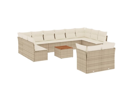 LES TENDANCES - Salon extérieur Salon de jardin-beige-12 places-62x62x69-453596
