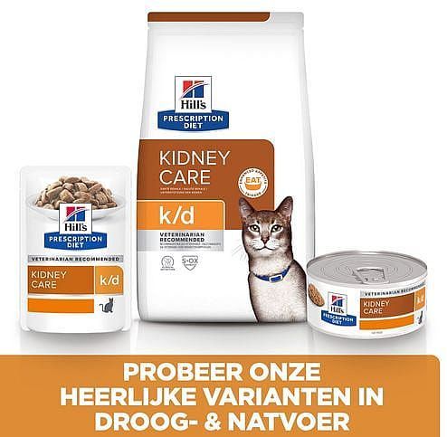 HILL'S Prescription Diet k/d - Droogvoer - 8 kg - Voor Katten - Ondersteunt Nierfunctie