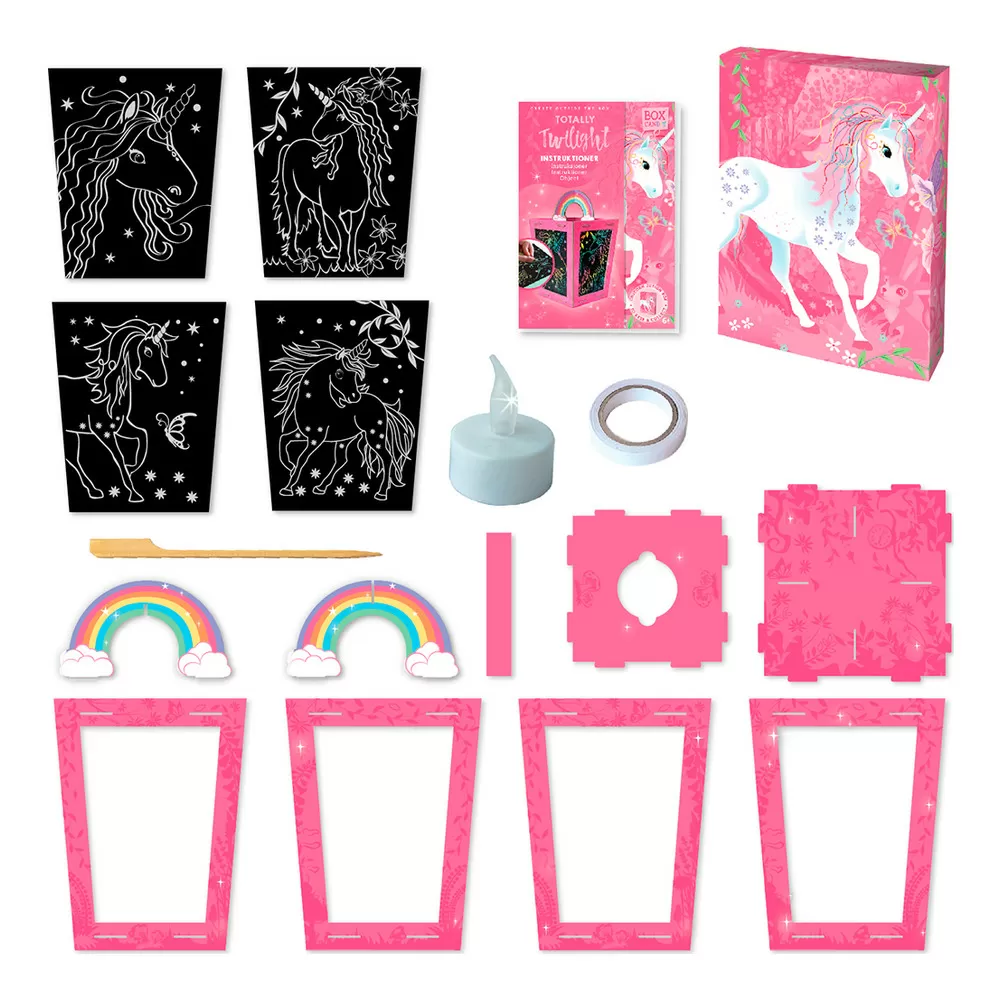BOX CANDIY Scratch Art Lantern - Totally Twilight Unicorns - 1 stk