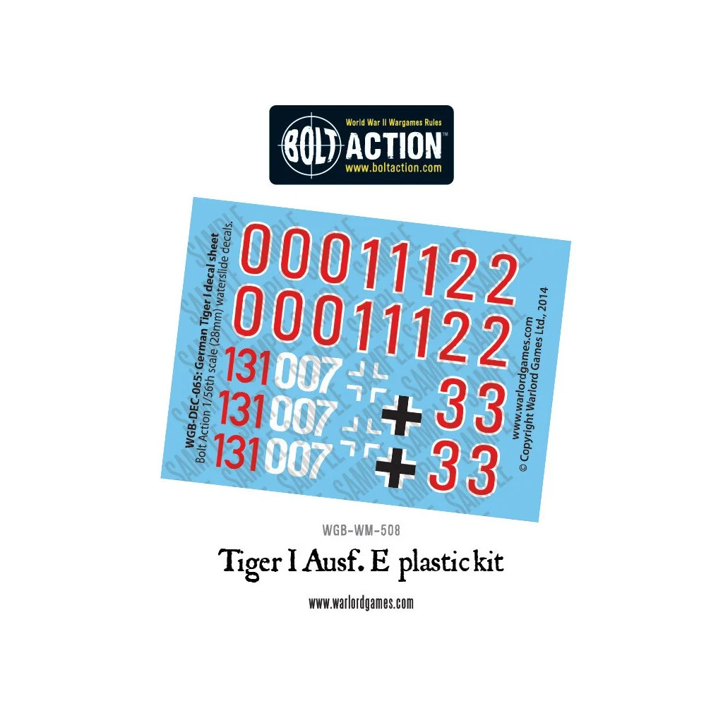 Bolt Action - German Tiger I Ausf. E Heavy Tank (Plastic Box)