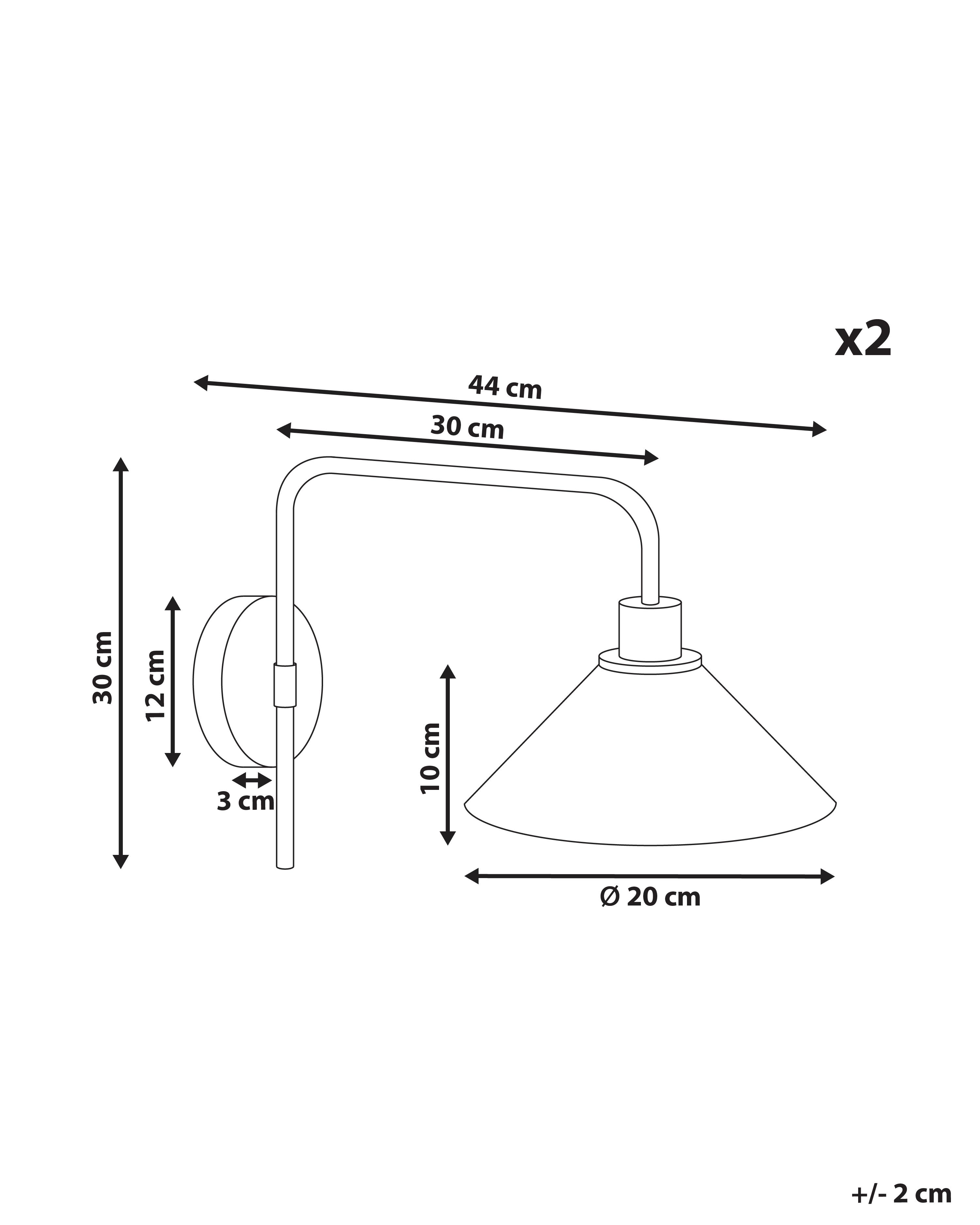 Set van 2 wandlampen SUMPUL Metaal Goud