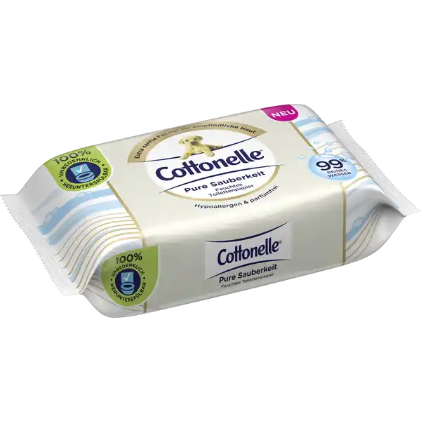 Pure Sauberkeit feuchtes Toilettenpapier