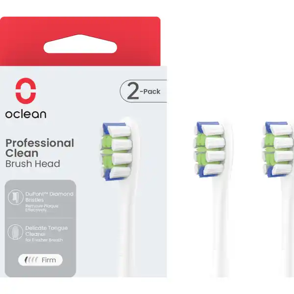 Professional Clean Bürstenköpfe, 2er Set, Weiß