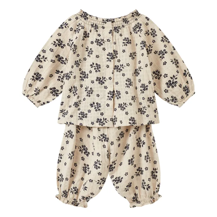 Caramel Blouse + Pantalon à Fleurs Burnet | Ecru