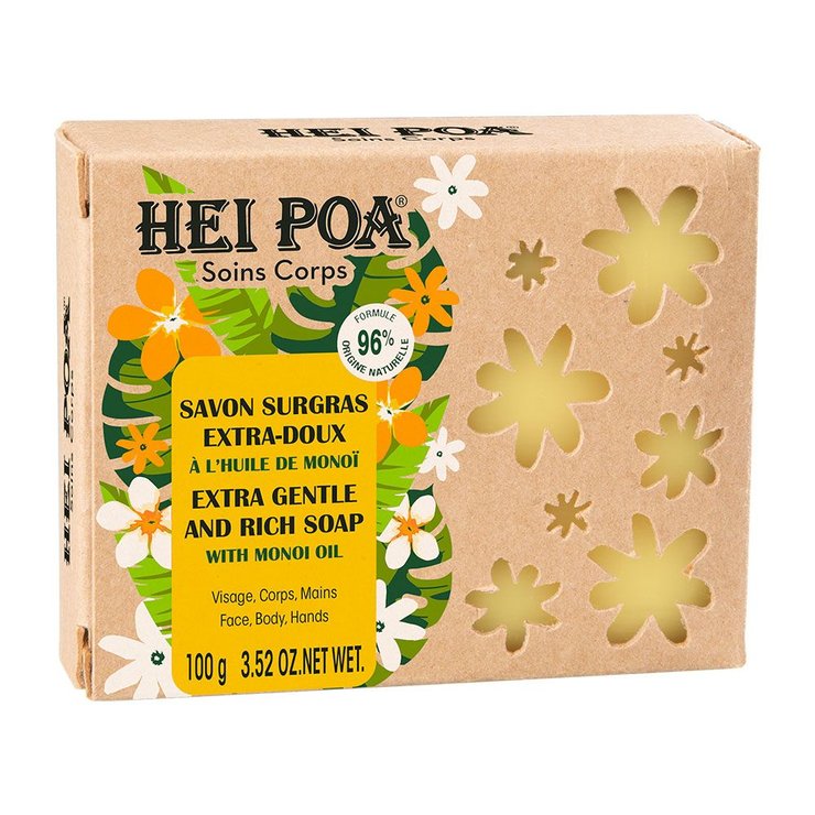 Savon surgras a l'extrait d'huile de monoi 100g Corps hei-poa