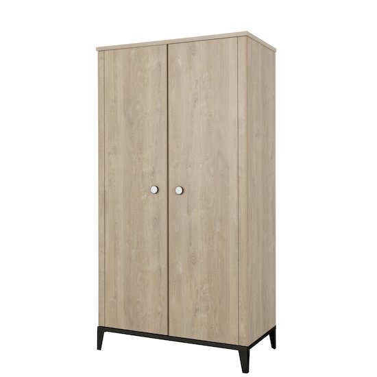 Marcel armoire 2 portes    Chêne blond/Noir        de               Galipette