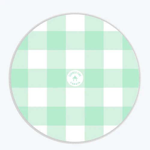 Serviette ronde Negril Beach vert
