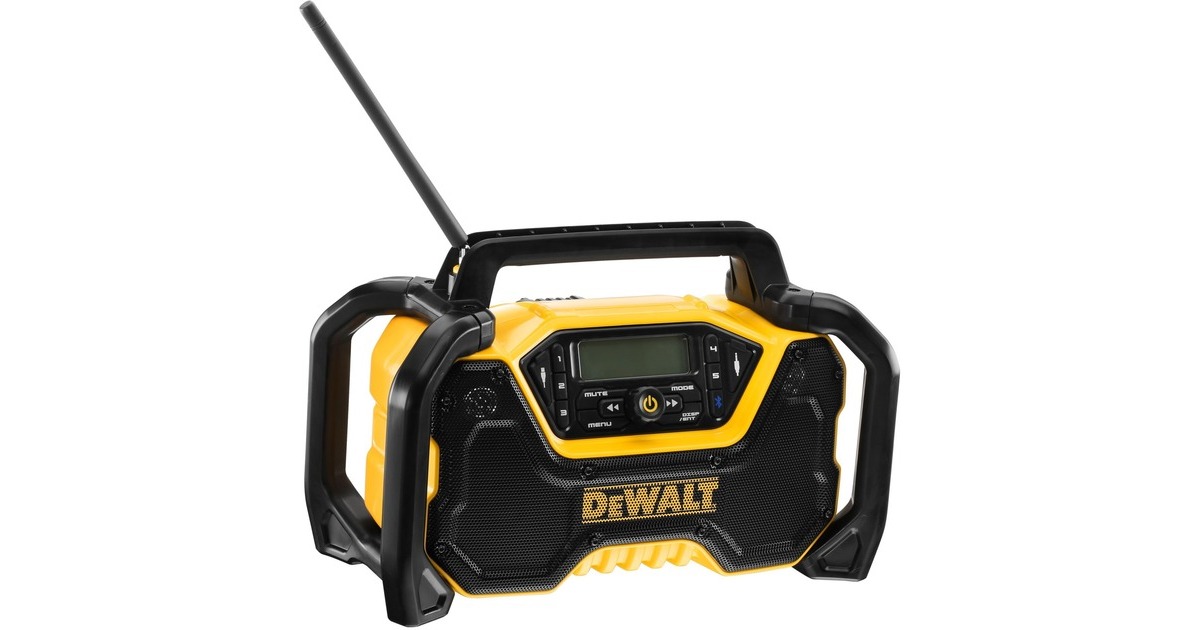 DEWALTDCR029-QW bouwradio  (Zwart/geel, Bluetooth, FM, DAB+)