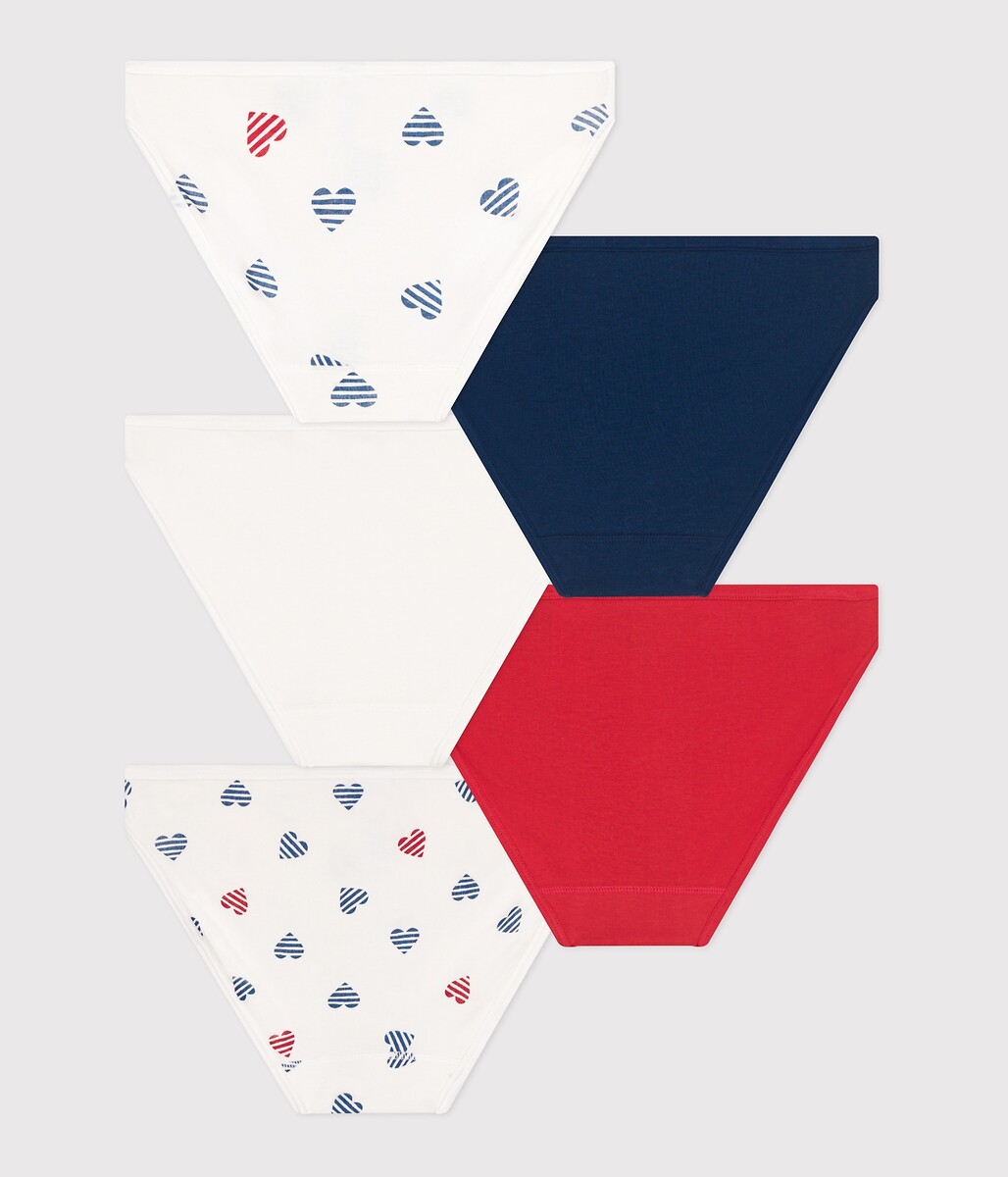 PETIT BATEAU<br>Conjunto de 5 cuecas de algodão