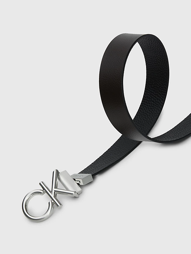 Cinto de couro dupla face com logotipo