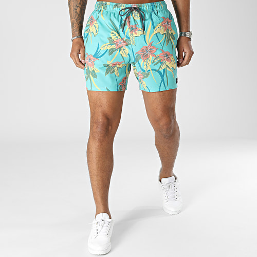 Short De Bain Combined Volley 04KMBO Turquoise Floral