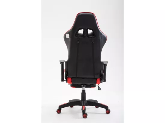 Chaise de bureau - Similicuir & Plastique - Noir / Rouge - Boavista
