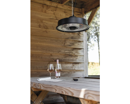 Eurom Partytent 1500 RC plafondstraler, 1500 watt, zwart