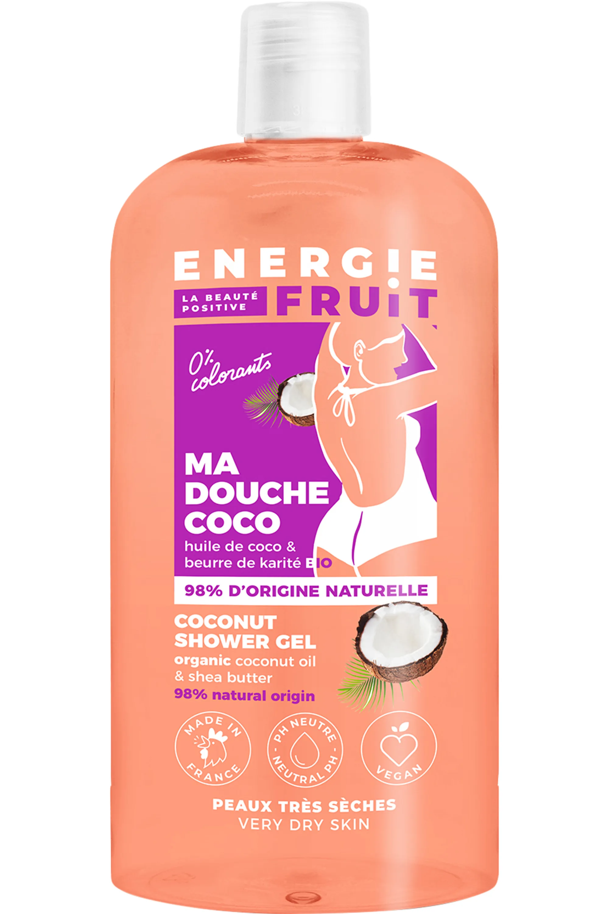 Energie Fruit Gel douche coco & beurre de karité-500 ml