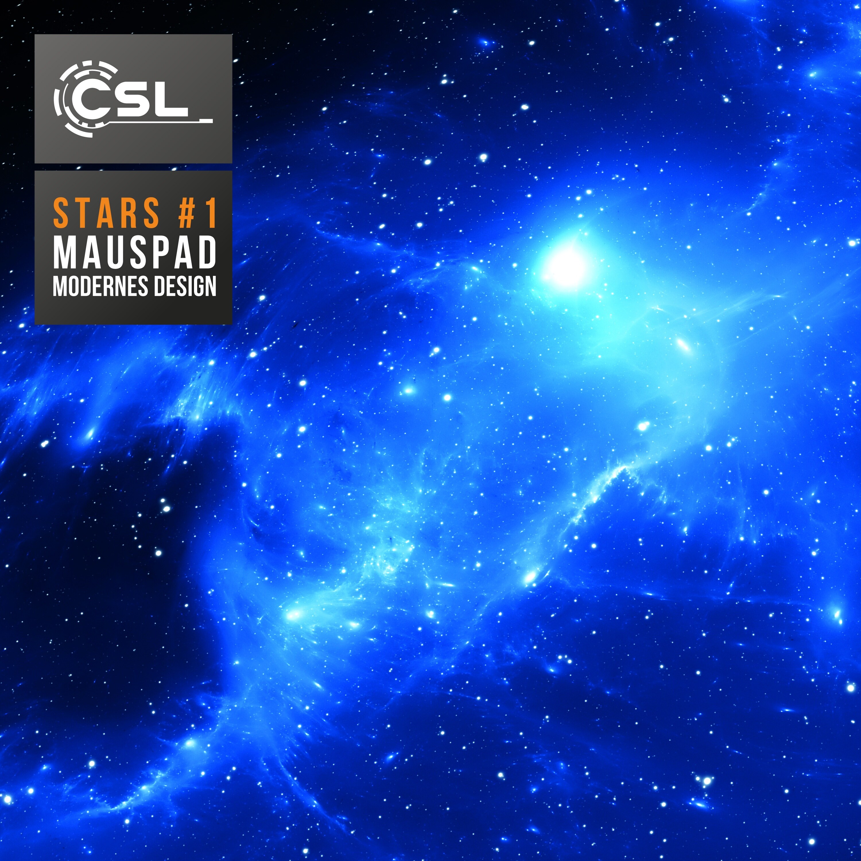CSL Gaming Mauspad, XXXL 1200 x 600 x 3 mm Schreibtischunterlage extra groß, Abwaschbar, Space
